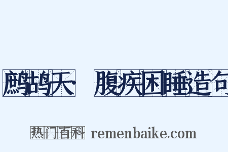 鹧鸪天·腹疾困睡造句是什么意思的图片